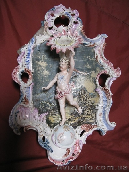 Антикварный сувенир с фигуркой амура из фаянса. - <ro>Изображение</ro><ru>Изображение</ru> #3, <ru>Объявление</ru> #719429