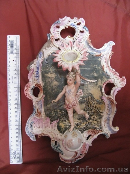 Антикварный сувенир с фигуркой амура из фаянса. - <ro>Изображение</ro><ru>Изображение</ru> #6, <ru>Объявление</ru> #719429