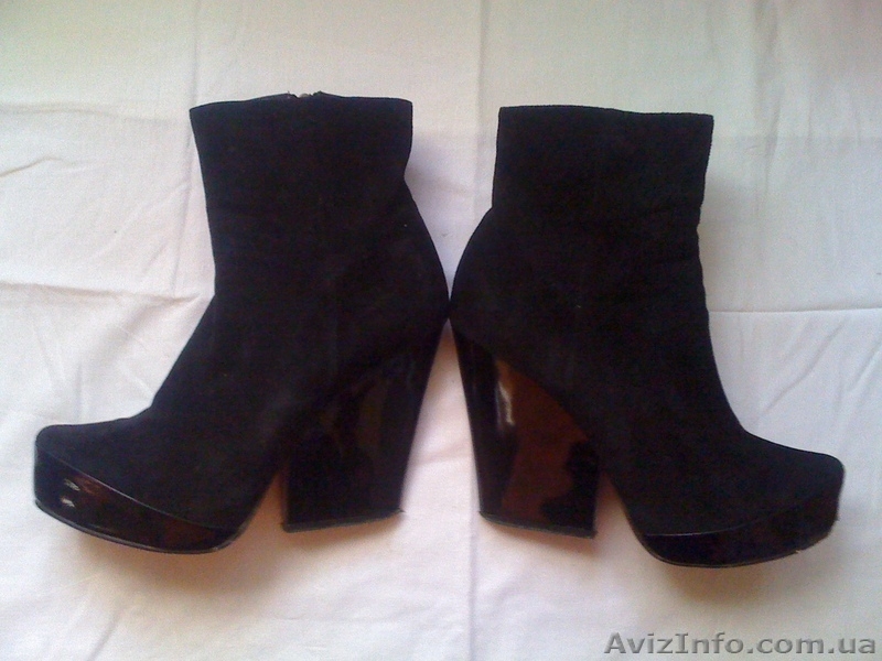 Продам ботильоны замшевые черные 37 размер - <ro>Изображение</ro><ru>Изображение</ru> #2, <ru>Объявление</ru> #780317