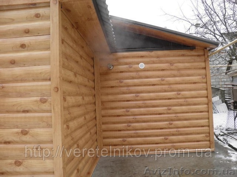 Сайдинг металлический. "Бревно" (металлосайдинг) Блок - хаус. Харьков.  - <ro>Изображение</ro><ru>Изображение</ru> #5, <ru>Объявление</ru> #862162
