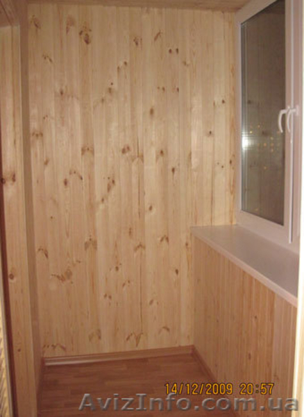 Обшивка  деревянной вагонкой балконов и лоджий.Харьков. Помещений. - <ro>Изображение</ro><ru>Изображение</ru> #4, <ru>Объявление</ru> #870915