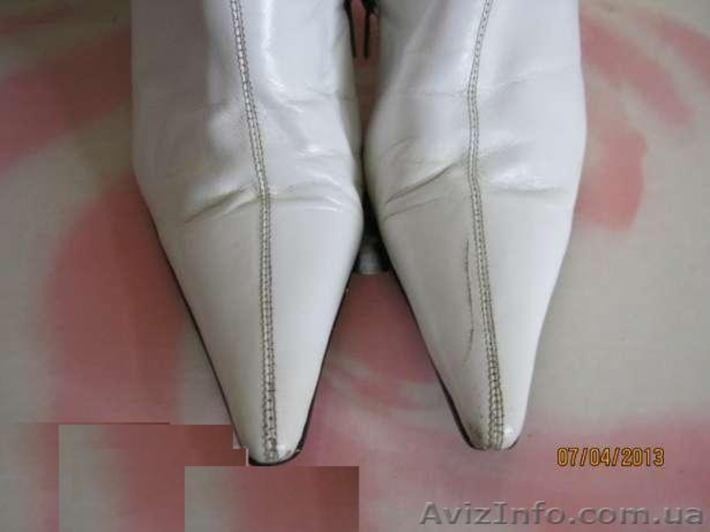 Женские зимние сапоги 38 р. б\у белые натур. кожа мех - <ro>Изображение</ro><ru>Изображение</ru> #3, <ru>Объявление</ru> #878208
