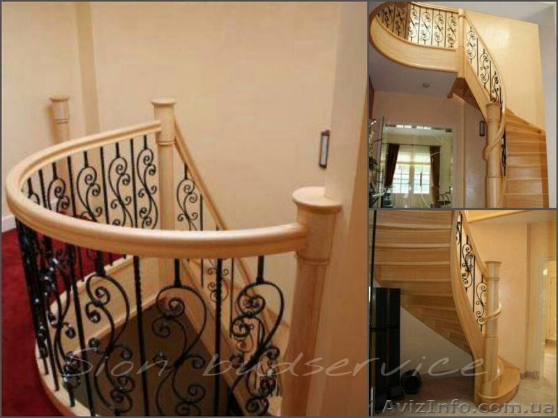 Изогнутые поручни, радиусные ограждения, столбы для лестниц дома, офиса, квартир - <ro>Изображение</ro><ru>Изображение</ru> #1, <ru>Объявление</ru> #1067451