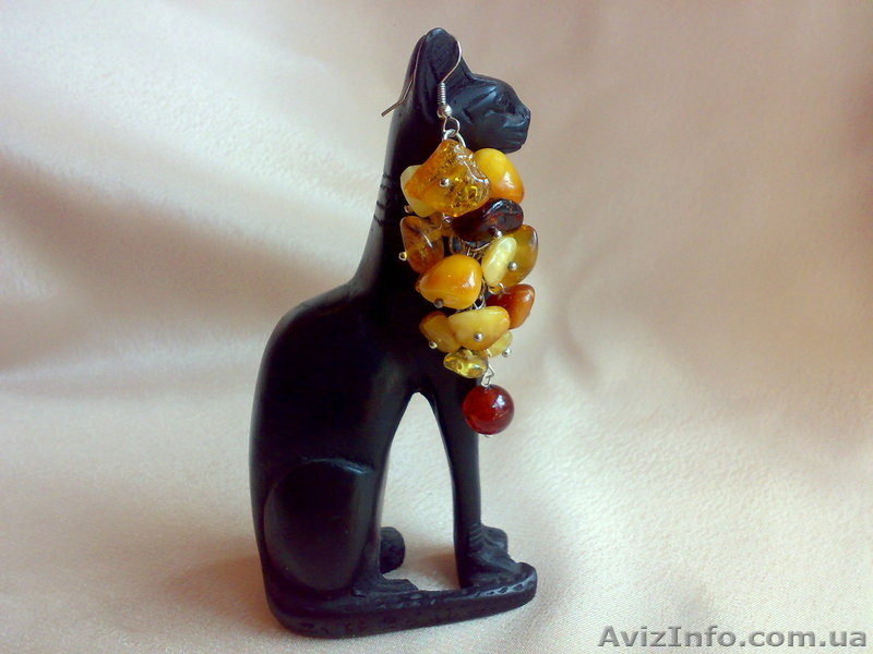 Серьги из натурального янтаря - <ro>Изображение</ro><ru>Изображение</ru> #4, <ru>Объявление</ru> #1149913