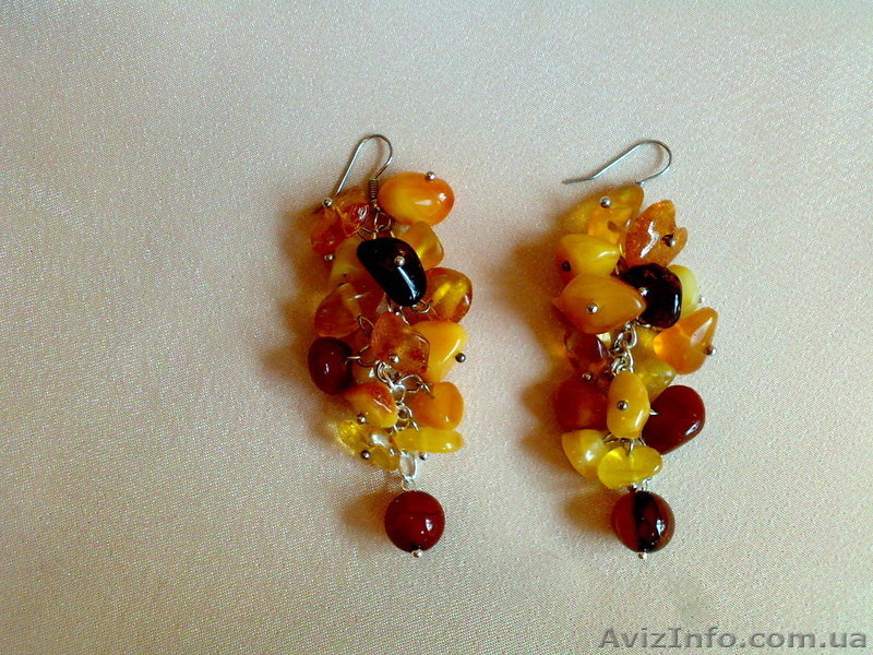 Серьги из натурального янтаря - <ro>Изображение</ro><ru>Изображение</ru> #5, <ru>Объявление</ru> #1149913
