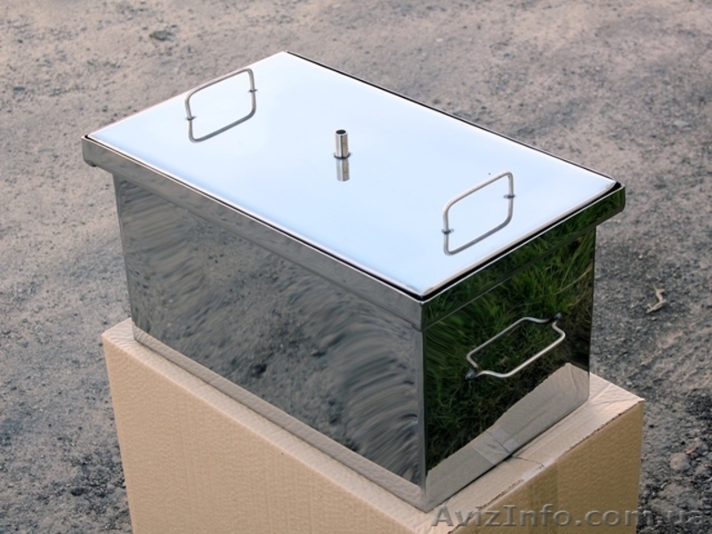 Коптильня с гидрозатвором из нержавеющей стали большая - <ro>Изображение</ro><ru>Изображение</ru> #1, <ru>Объявление</ru> #1276206