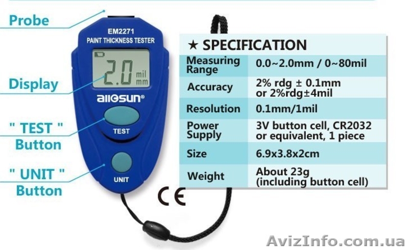 Толщиномер бюджетный вариант в наличии - <ro>Изображение</ro><ru>Изображение</ru> #3, <ru>Объявление</ru> #1272356