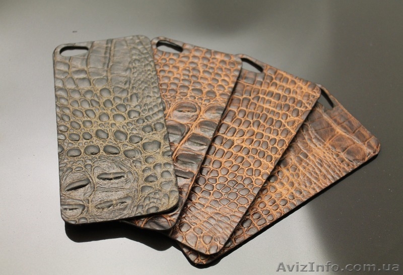 Натуральная кожаная накладка для iPhone 4, 4s, 5, 5s, 6 (крокодил) - <ro>Изображение</ro><ru>Изображение</ru> #1, <ru>Объявление</ru> #1319138