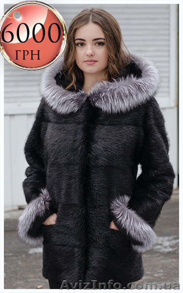 Полушубок из стриженой нутрии с отделкой из  чернобурки по акции - <ro>Изображение</ro><ru>Изображение</ru> #3, <ru>Объявление</ru> #1354927