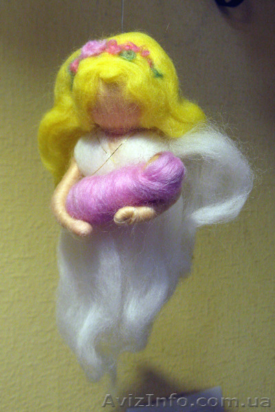 Фея-Ангел из шерсти (ручная работа - handmade) - <ro>Изображение</ro><ru>Изображение</ru> #3, <ru>Объявление</ru> #1378250