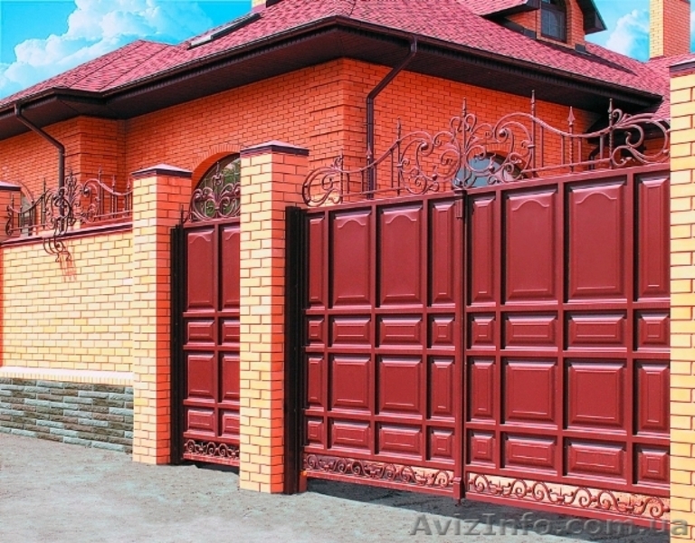 Стальные филенчатые ворота «шоколадка» заказать в Харькове и Харьковской области - <ro>Изображение</ro><ru>Изображение</ru> #4, <ru>Объявление</ru> #1450684