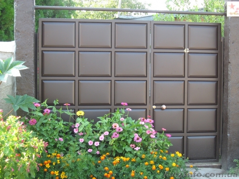 Ворота, + Калитки, Филенчатые "шоколадка", гладко листовые, профлистовые - <ro>Изображение</ro><ru>Изображение</ru> #2, <ru>Объявление</ru> #1465241