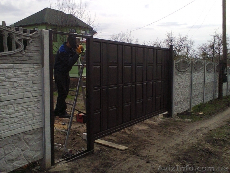 Ворота, + Калитки, Филенчатые "шоколадка", гладко листовые, профлистовые - <ro>Изображение</ro><ru>Изображение</ru> #5, <ru>Объявление</ru> #1465241