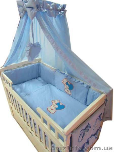 Новый набор Люкс 2. Кроватка, ящик, матрас кокос, постель 10 эл. - <ro>Изображение</ro><ru>Изображение</ru> #3, <ru>Объявление</ru> #1618183