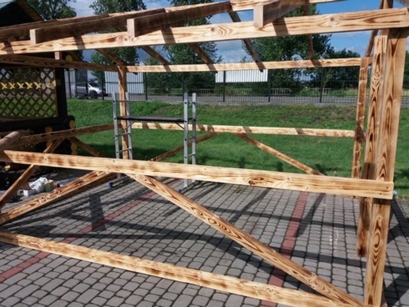 беседка деревянная 3х3 метра готовая - <ro>Изображение</ro><ru>Изображение</ru> #3, <ru>Объявление</ru> #1655843