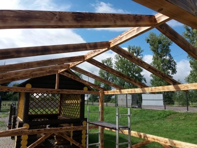 беседка деревянная 3х3 метра готовая - <ro>Изображение</ro><ru>Изображение</ru> #4, <ru>Объявление</ru> #1655843