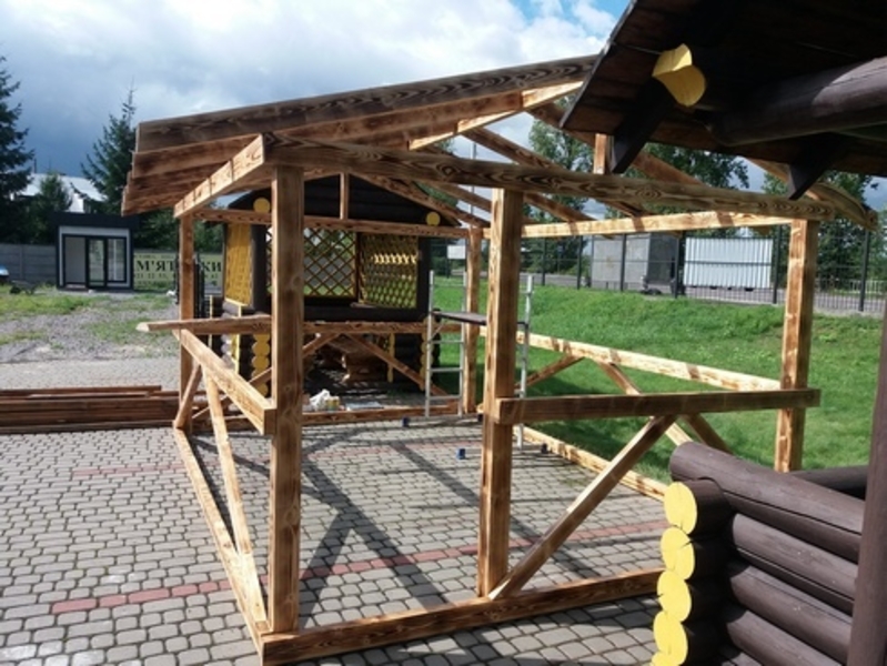 беседка деревянная 3х3 метра готовая - <ro>Изображение</ro><ru>Изображение</ru> #6, <ru>Объявление</ru> #1655843