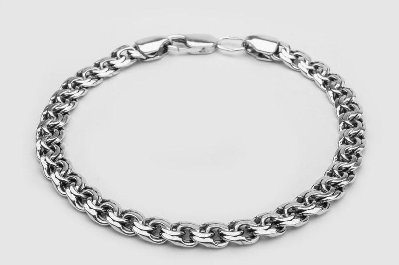 Серебряный Браслет - Зеркальный бисмарк, вес 15,36 грамм, плетение Бисмарк - Khu - <ro>Изображение</ro><ru>Изображение</ru> #3, <ru>Объявление</ru> #1677483