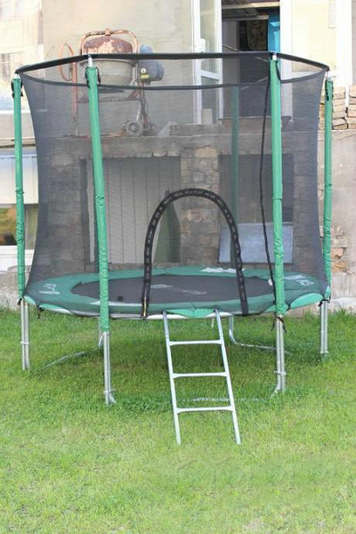 Батут 252 см с защитной сеткой и лестницей - <ro>Изображение</ro><ru>Изображение</ru> #3, <ru>Объявление</ru> #1712426