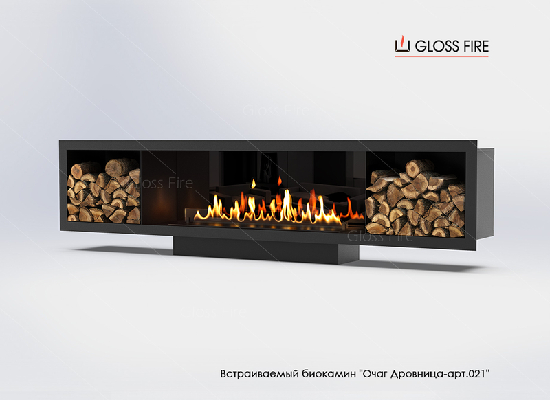 Вбудований біокамін Очаг Дровниця 1300 - арт.021 Gloss Fire - <ro>Изображение</ro><ru>Изображение</ru> #3, <ru>Объявление</ru> #1681357