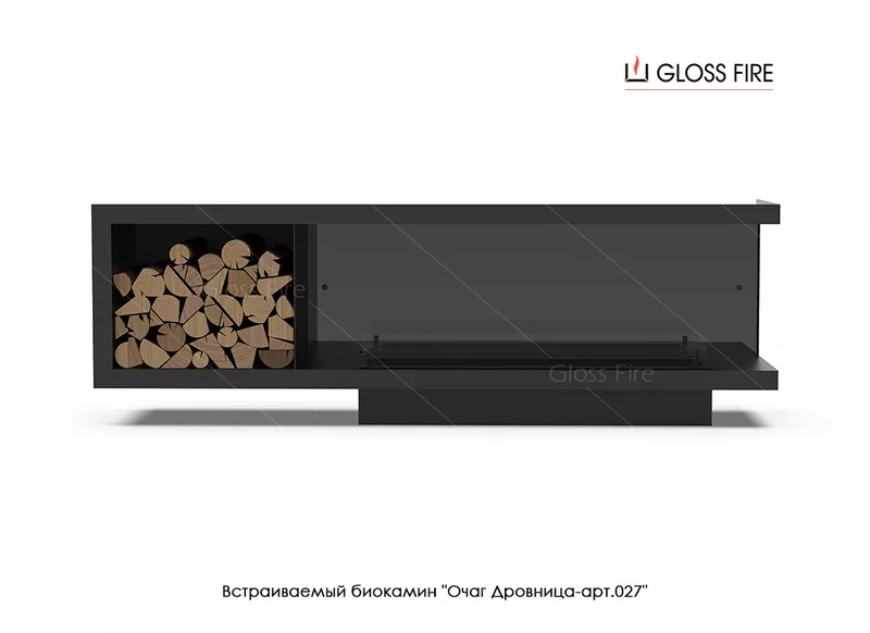 Вбудований біокамін Очаг Дровница 1200 - арт.027 Gloss Fire  - <ro>Изображение</ro><ru>Изображение</ru> #4, <ru>Объявление</ru> #1742185